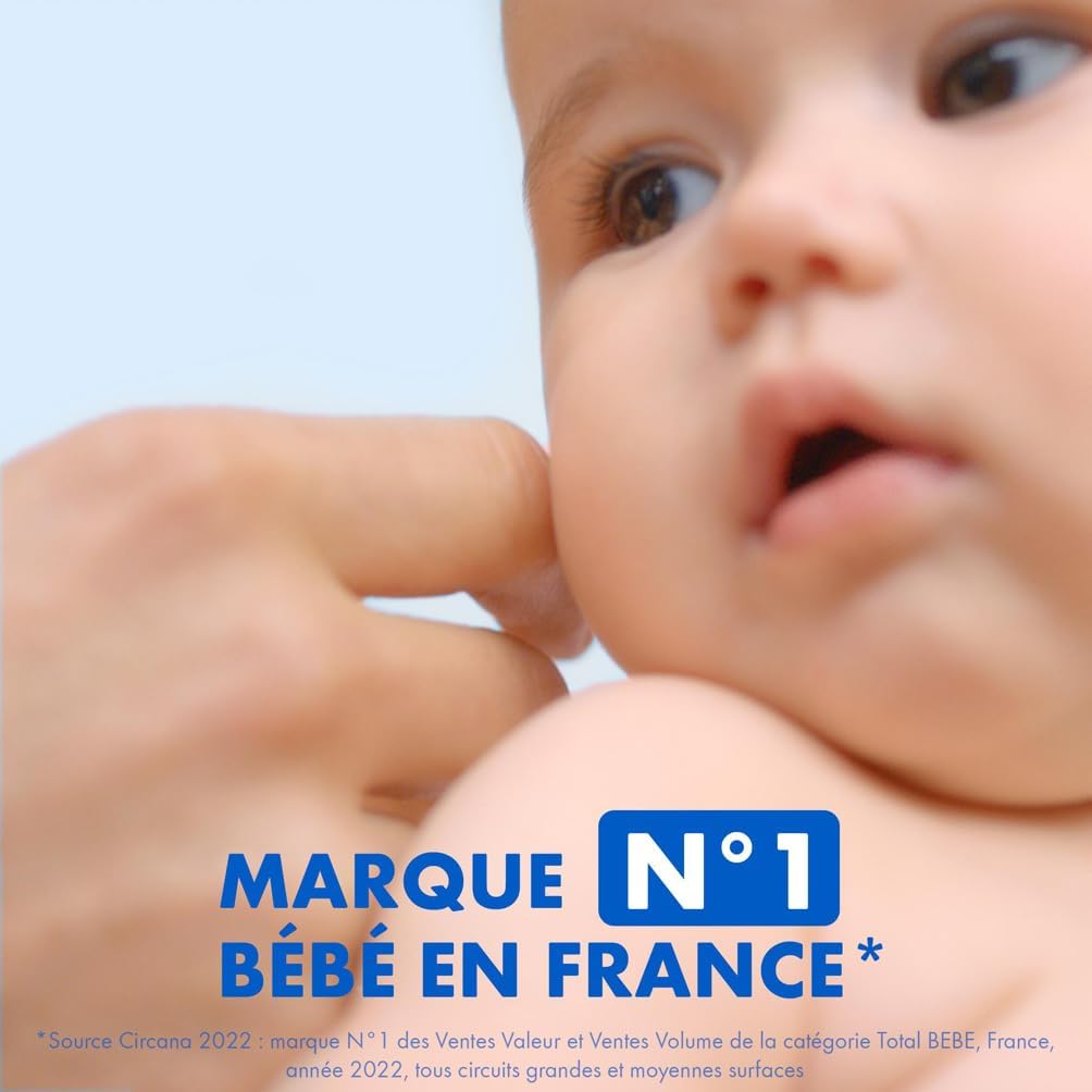 Mixa Bébé Lingettes à l'Eau Minérale Naturelle - Fibres Végétales - Hypoallergénique - Lot de 12 x 72 Lingettes