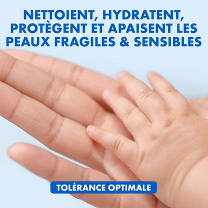 Mixa Bébé Lingettes à l'Eau Minérale Naturelle - Fibres Végétales - Hypoallergénique - Lot de 12 x 72 Lingettes