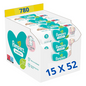 Pampers Lingettes Bébé Sensitive – 15x52 Lingettes (780 lingettes) – Ultra Douces & Hypoallergéniques